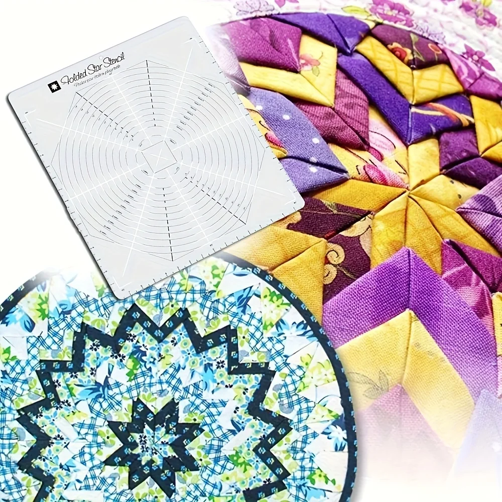 Reusable Acrylic Quilting Template | Multi-Shape Star/Octagon/Hexagon Stencils + 10