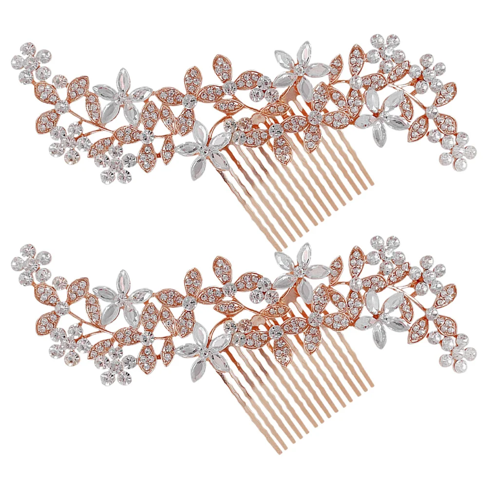 

2Pcs Wedding Bridal Hair Comb Rhinestone Elegant Hair Accessories for Women Bride Headpiece Decorative Pins for Special