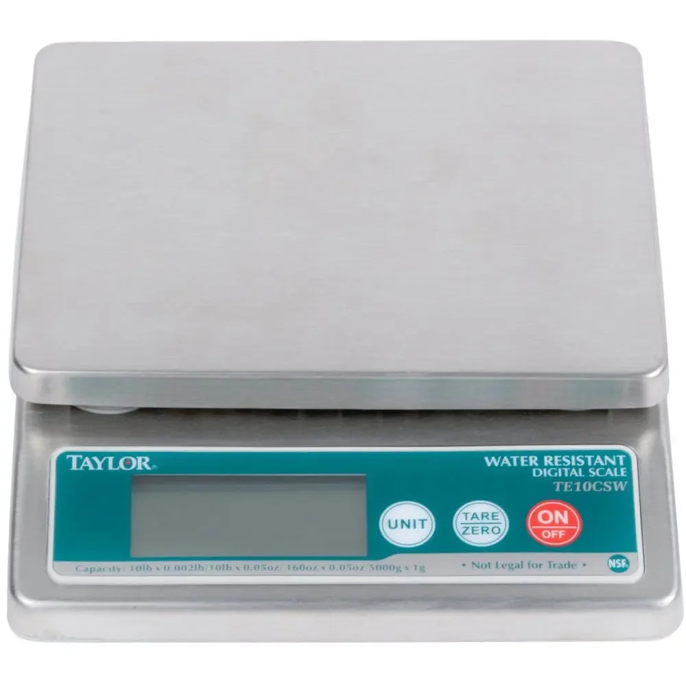 TE10CSW Stainless Steel 10 lb. Waterproof Digital Portion Control Scale ;supply_by_wedchef