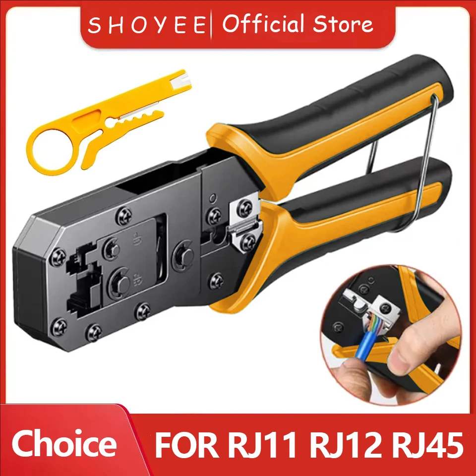 

RJ45 Crimping Tool Ethernet Network LAN Cable Crimper Cutter Stripper Plier 8P RJ45 6P RJ12 RJ11 for Modular Connector