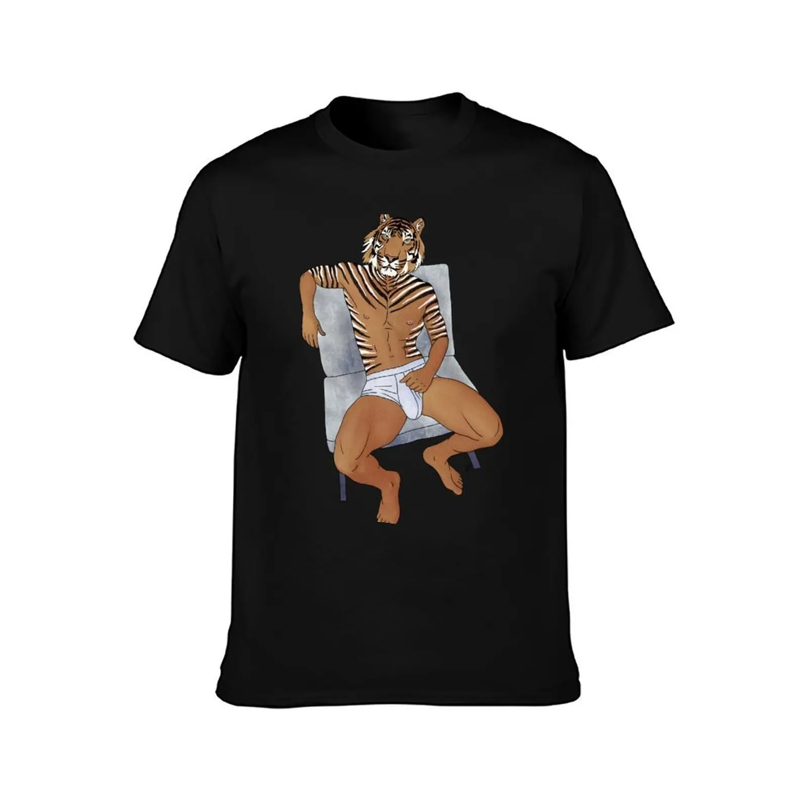 Tiger Man T-Shirt Casual Trendy Streetwear Tee Shirt T-Shirt