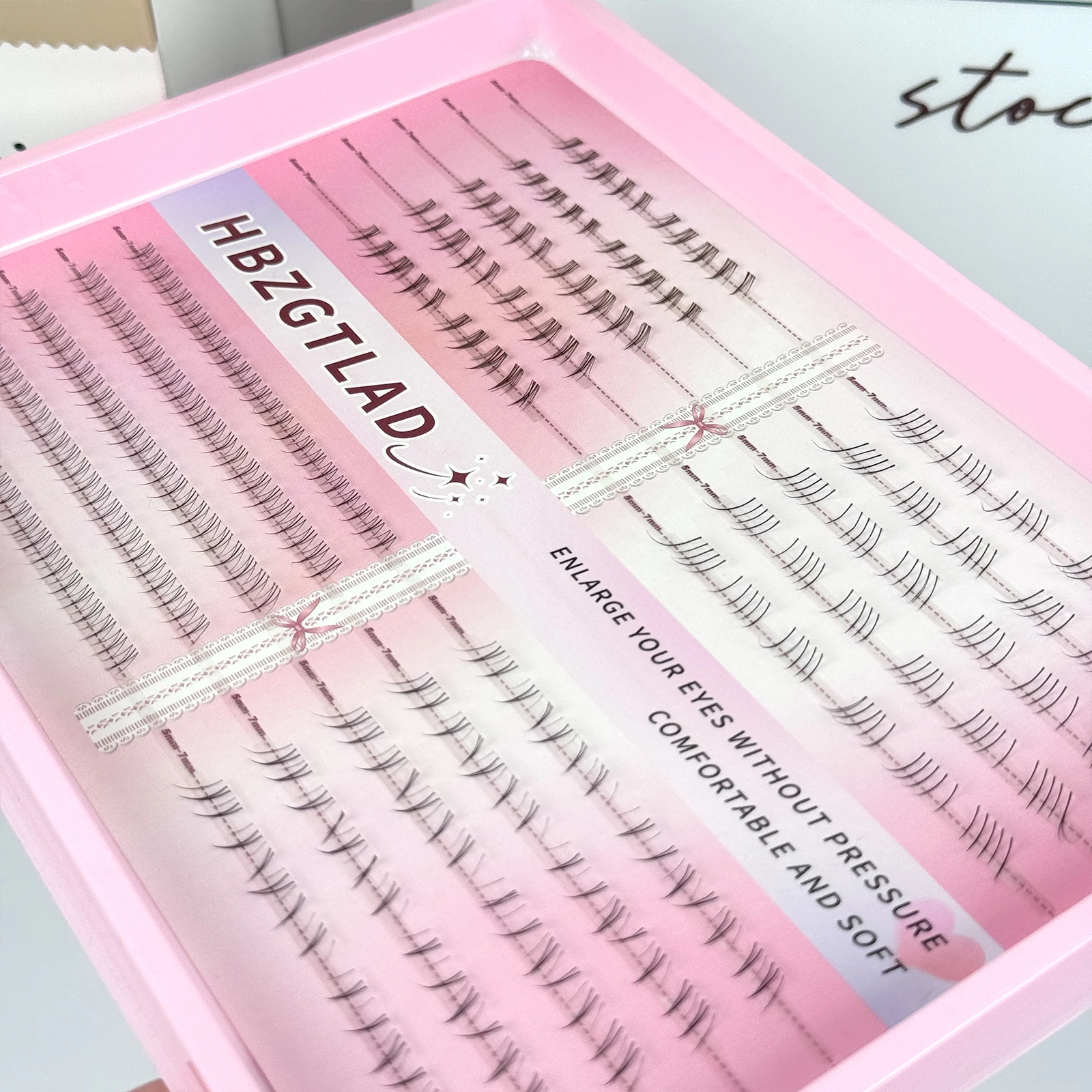 HBZGTLAD 20Rows Under Eyelash Large Capacity Cluster Lashes Japan Korean Makeup Natural Look 4style Bottom Lashes Extensions