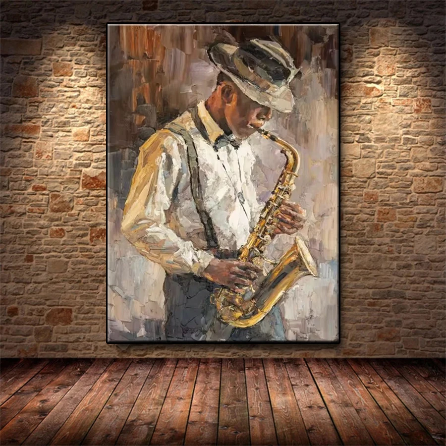 

DIY Diamond Painting Jazz Saxophone Men's Performance Art Diamond Mosaic Full Drill Embroidery Cross Stitch Handmade Hobby
