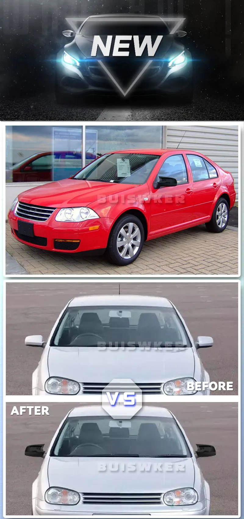 Für Volkswagen VW Golf 4 IV MK4 GTI R 1998–2002 Bora Jetta Passat B5 Seitenflügel-Rückspiegelabdeckung – Detail 1