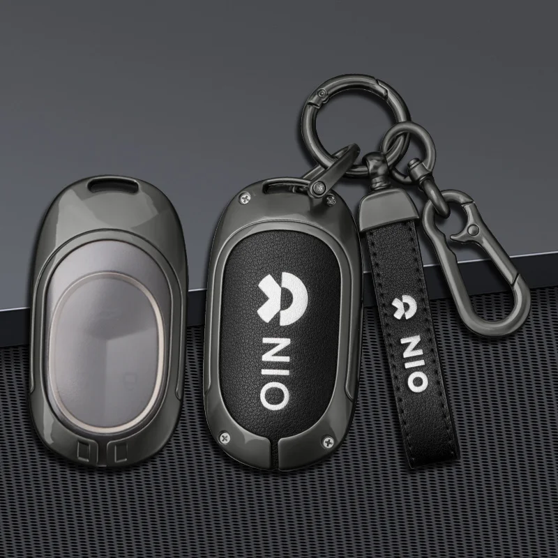 

Zinc Alloy Leather Car Remote Key Cover for NIO Wei Lai ET5 ET7 ES6 ES7 ES8 EC6 EC7 ES8 Keychain Keyless Car Accessories