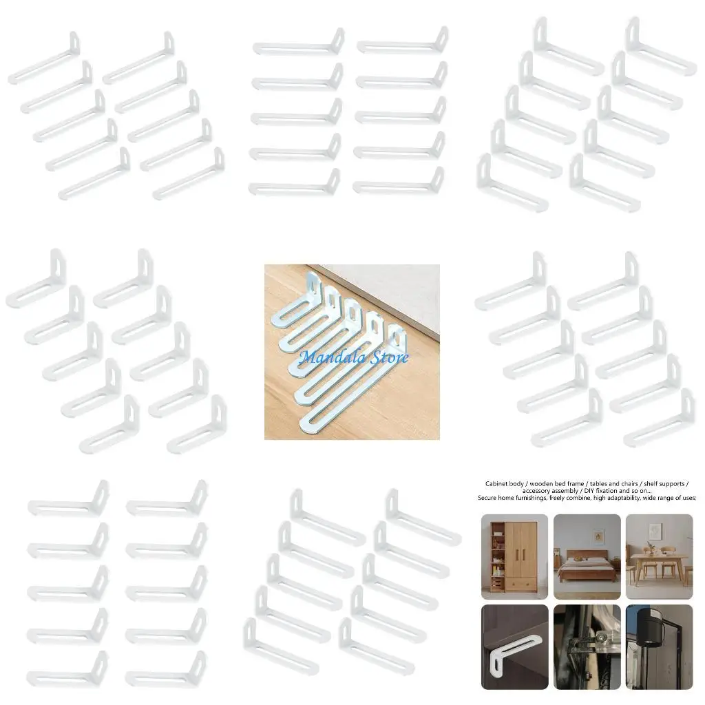 U2JC Heavy Type 90 Degree Right Angles Brackets for Wall Shelves Furniture Support