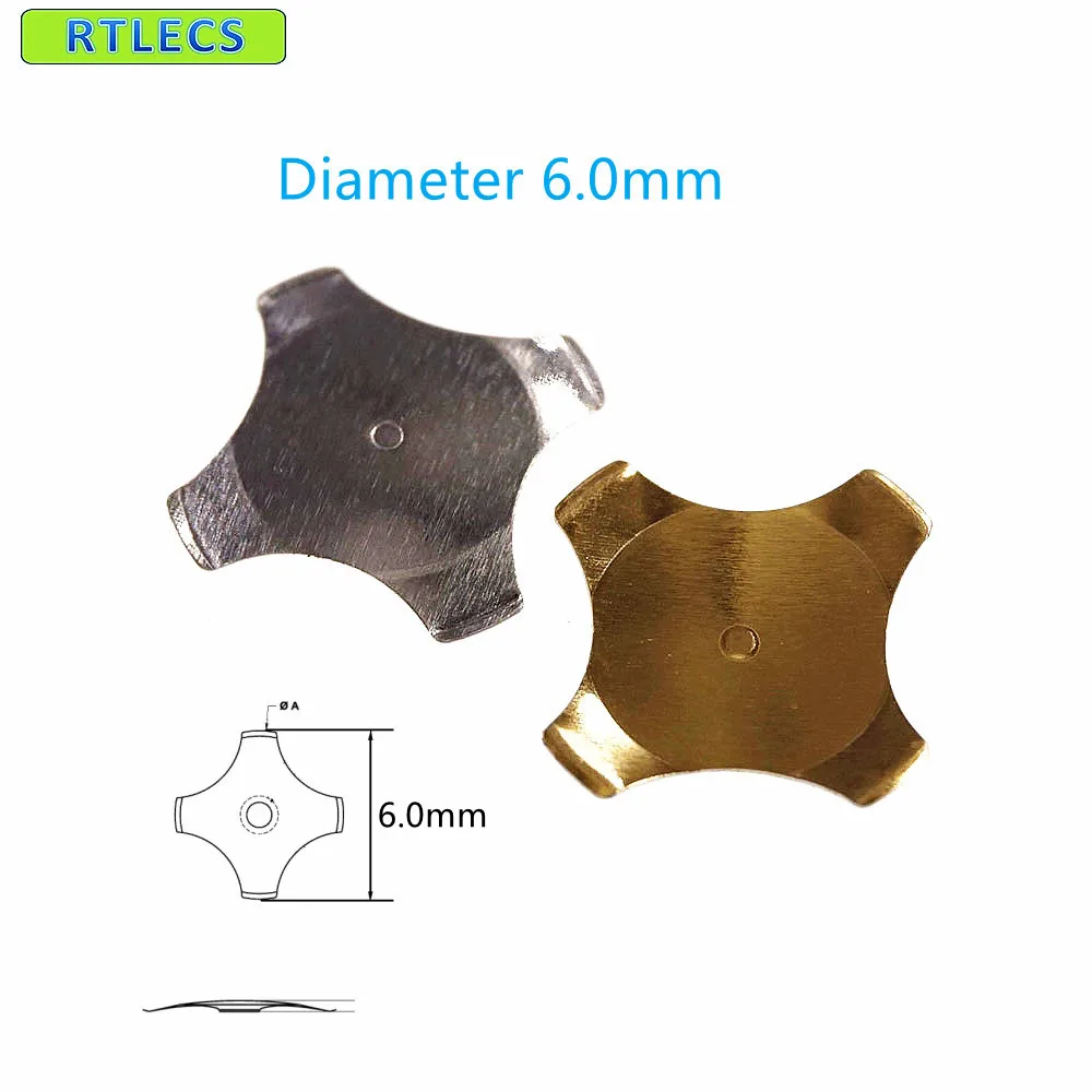 10Pcs Cross Shape Gold Plated Metal Dome Reset Switch 6 8 8.4 10 12 16 MM Membrane SPST Momentary ON/Off Tactile Sharp Feel