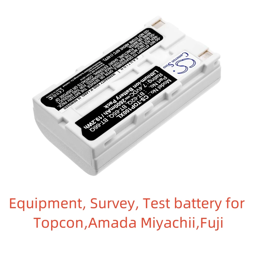 Peralatan Li-ion Berkapasitas Tinggi, Survei, Uji baterai untuk Topcon,Amada Miyachii,Fuji |   7.4v,2600mAh |   LR8410 LR8510 LR8511 FC100