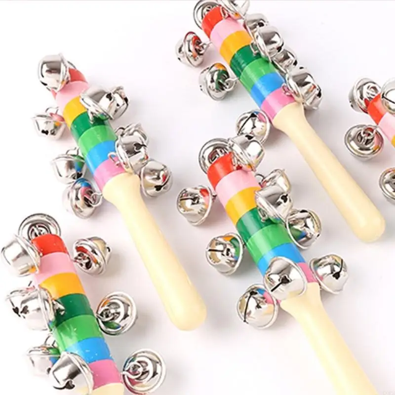 CORB สายรุ้งไม้กระดิ่ง Rattle ของเล่นสำหรับทารก Sensory Growth Hand Eye Coordination ของเล่น