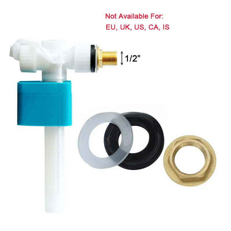 Bath Valve and Discharge Fitting Side Intake Valve Inlet Adjustable Flush Hunting Water WC Kits Toilet Cistern Accessories
