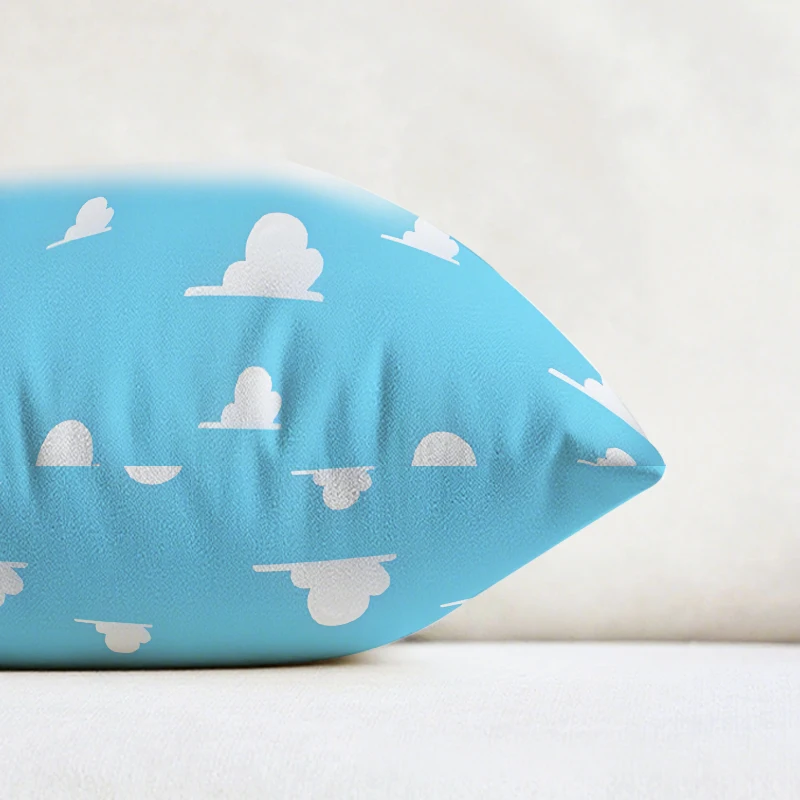 Poszewka na poduszkę Blue Cloud Minimalistyczny wzór Dekoracyjna poduszka na sofę do sypialni Dekoracja domu Prezent
