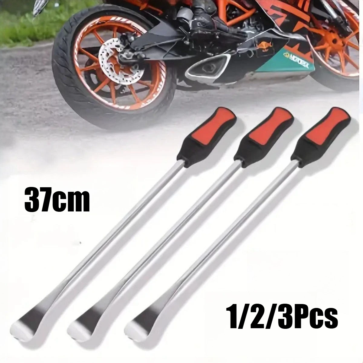 

1/2/3 шт. 14,5-дюймовые железные ложки для шин, рычаг для снятия стержня, набор инструментов для ремонта мотоцикла, велосипеда, скутера, косилки