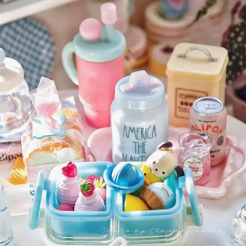Bote de almacenamiento en miniatura de estilo americano para casa de muñecas, tarro de té/café y azúcar simulado, modelo de juguetes para accesorios de muñecas, 3 uds.