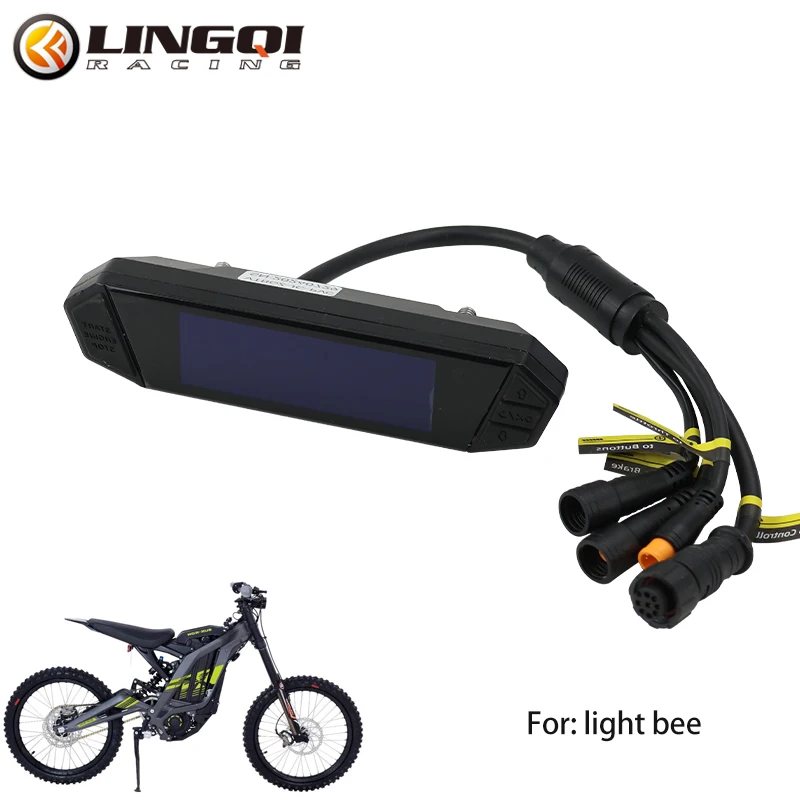 Lingqi corrida motocicletas velocímetro tacômetro odômetro display lcd medidor de velocidade para luz abelha vtb bicicleta elétrica