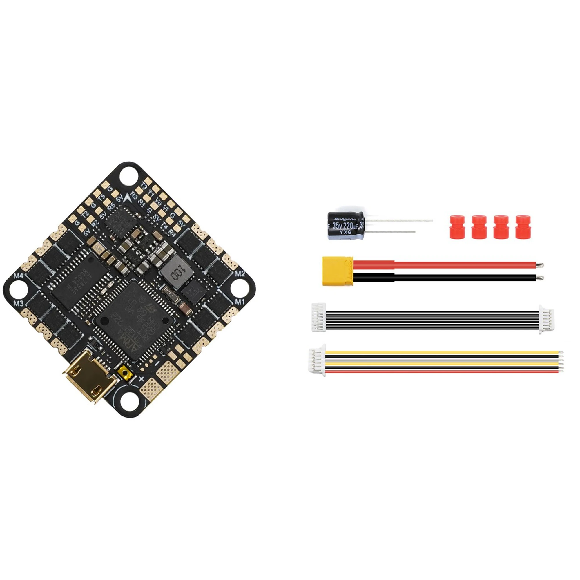 GEPRC GEP-F722-35A AIO for FPV Drone DIY Chip with F722 FC 35A 2-6S 8bits BLS ESC 16Mb BlackBox