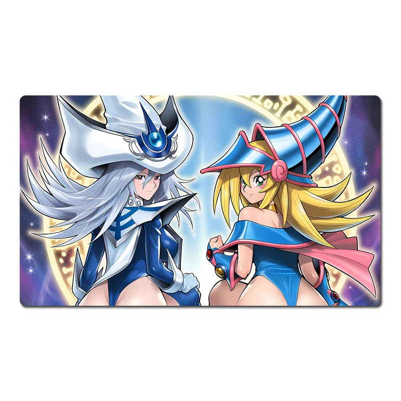 

YuGiOh Playmat Dark Magician Gril Silent Magician Trading Card Game Mat TCG CCG Mouse Pad Desk Table Mat Mousepad 60x35cm