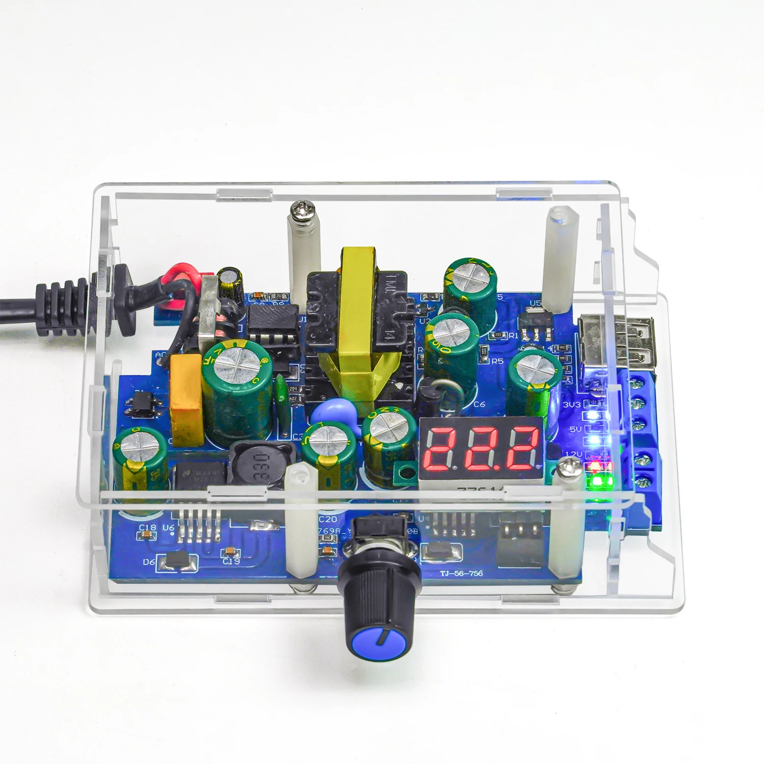 DC Regulated Power Supply Kit Continuously Adjustable Power Supply Circuit DIY Soldering Practice Circuit Board