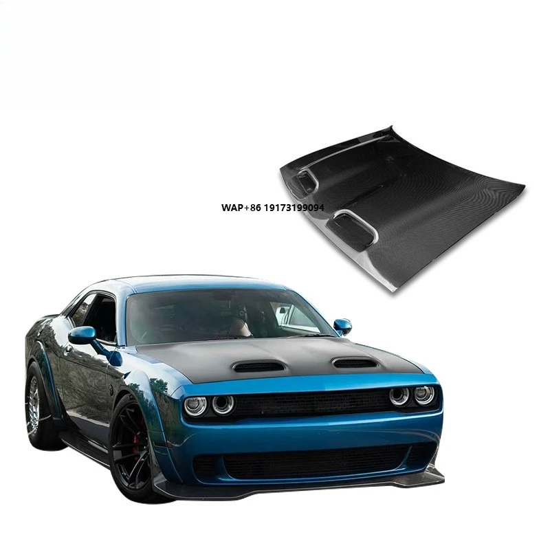 

13-23 for Challenger Modified Double-Hole Carbon Fiber Hood
