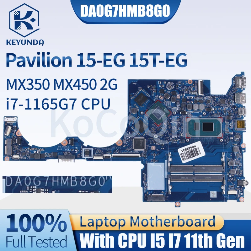 Imagem -02 - para hp Pavilion 15-eg 15t-eg Notebook Mainboard M16346601 M16344-601 i5 i7 Mx350 Mx450 Laptop Motherboard Da0g7hmb8g0 Tpn-q245