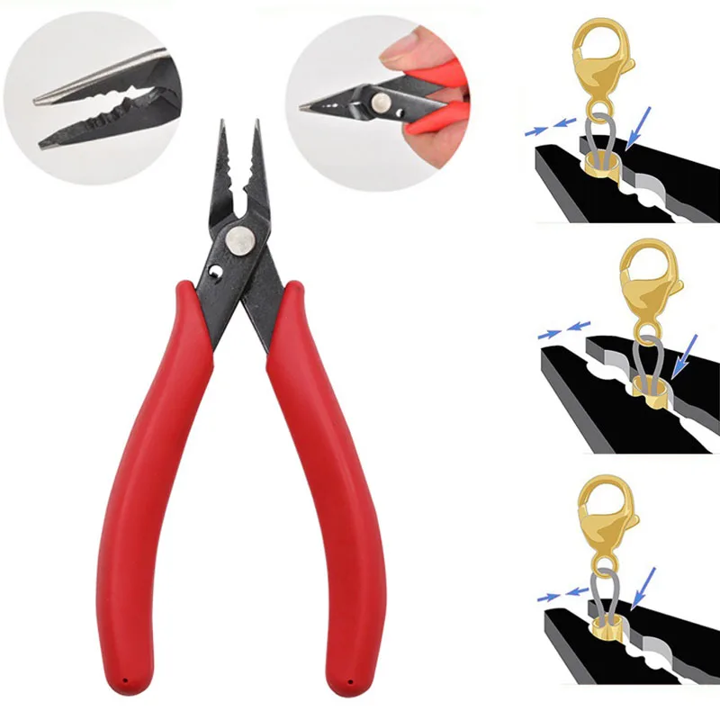 Jewelry Crimping Pliers for Bracelet Making Jewelry Positioning Pliers for Necklace and Keychain DIY Handmade Tool