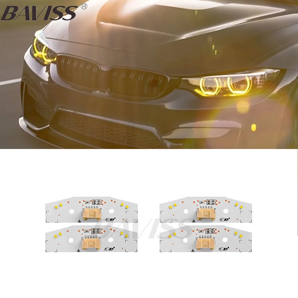 

Lemon Yellow For BMW F32 F33 F36 M3 M4 adaptive 4 Series CSL Style DRL LED Module F80 F82 F83 Angel Eye Daytime Running Lights