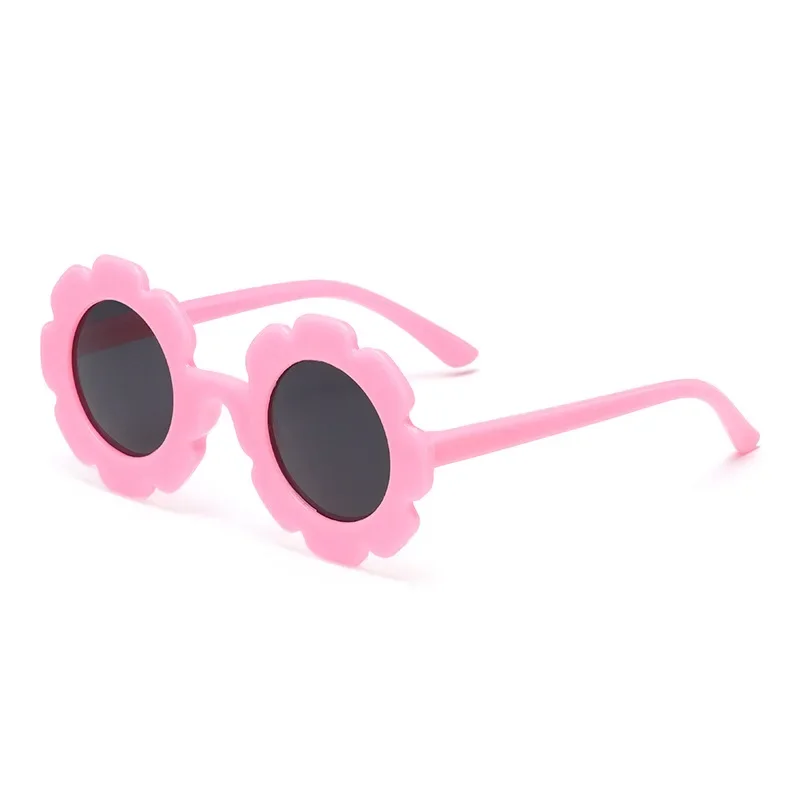 New Sun Flower Round Cute Kids Sunglasses UV400 for Boy Girls Toddler Lovely Baby Sun Glasses Children Oculos De Sol