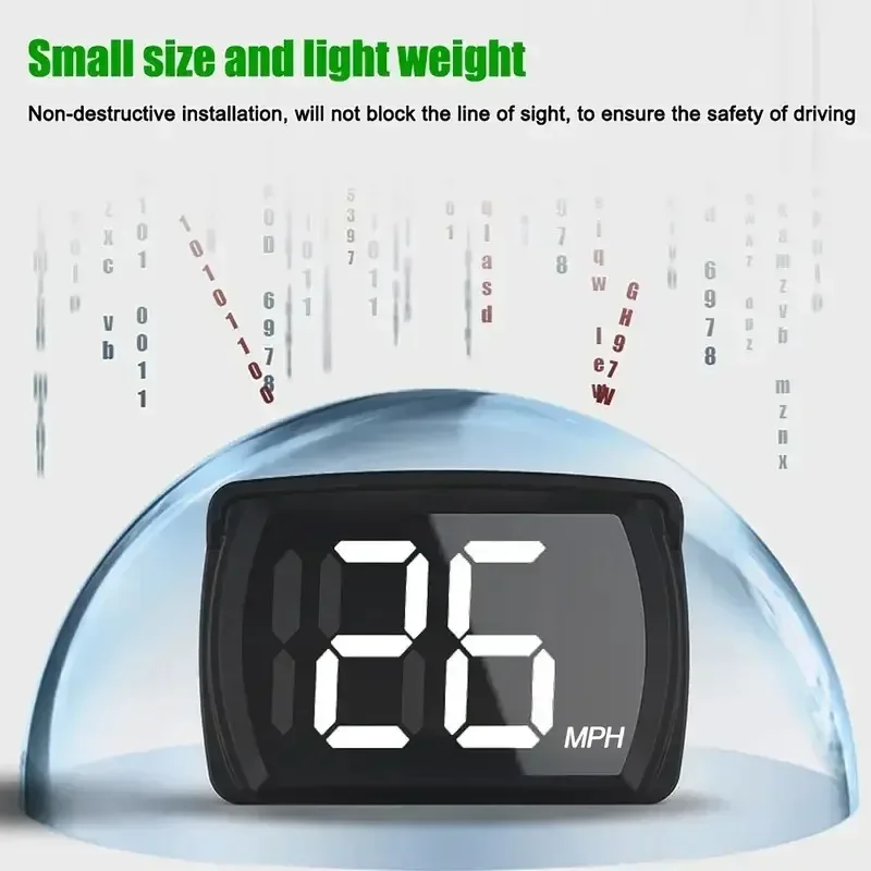 Car Speedometer Digital Speedometer with KM/H Speed, USB Plug & Play, Head-Up Display, Car Truck Speed Warning