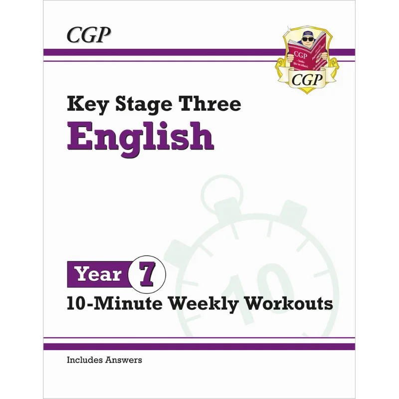 New KS3 Year 7 English 10Minute Weekly Workouts CGP Coordination Group Publications 9781837740482 Book
