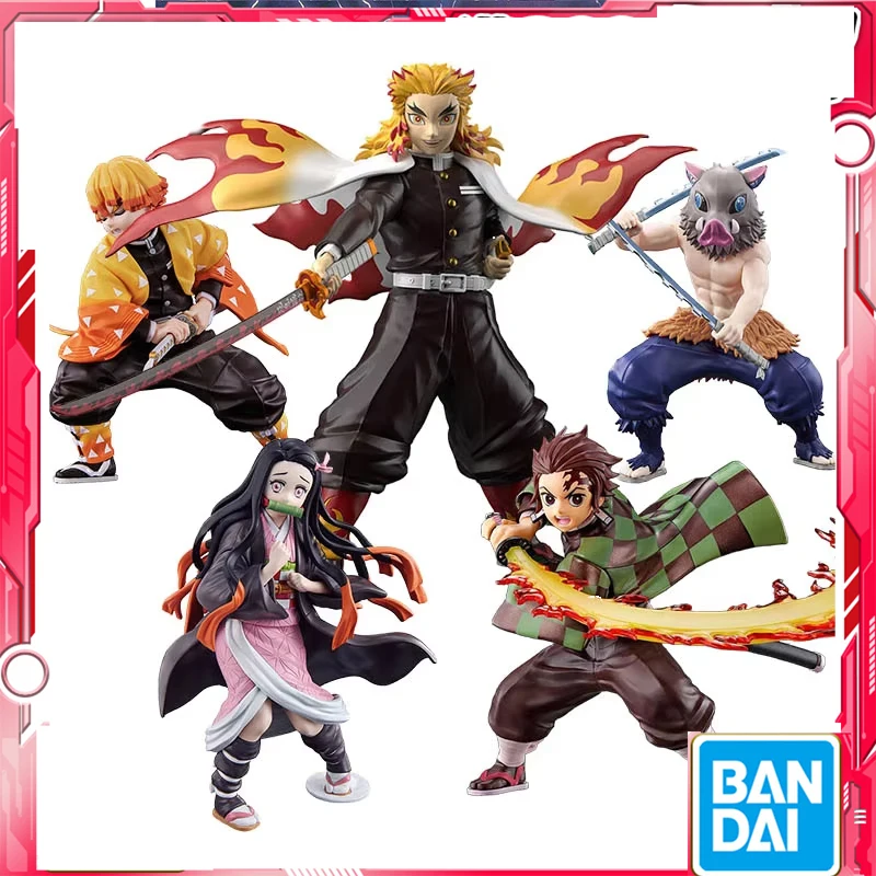 

Bandai Genuine Demon Slayer Kamado Nezuko Rengoku Kyoujuro Hashibira Inosuke Agatsuma Zenitsu Anime Action Figures Model Toy