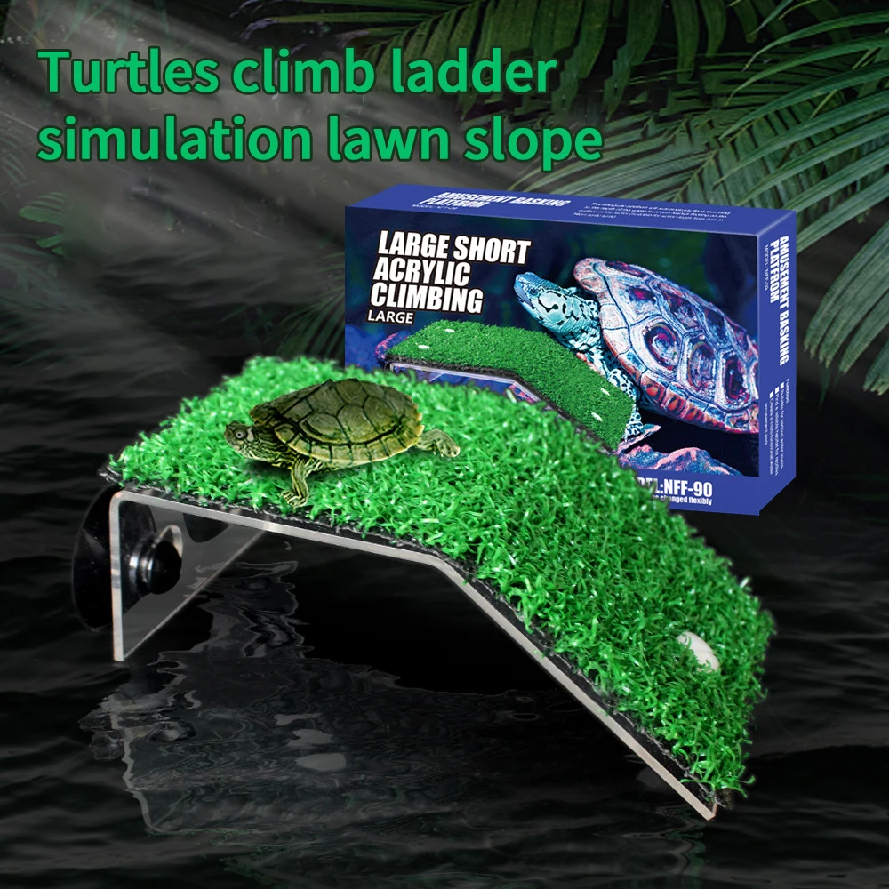 

Turtles climb ladder simulation lawn slope Turtle lizard frog frog sunbathing Terrarium Aquarium Accessory