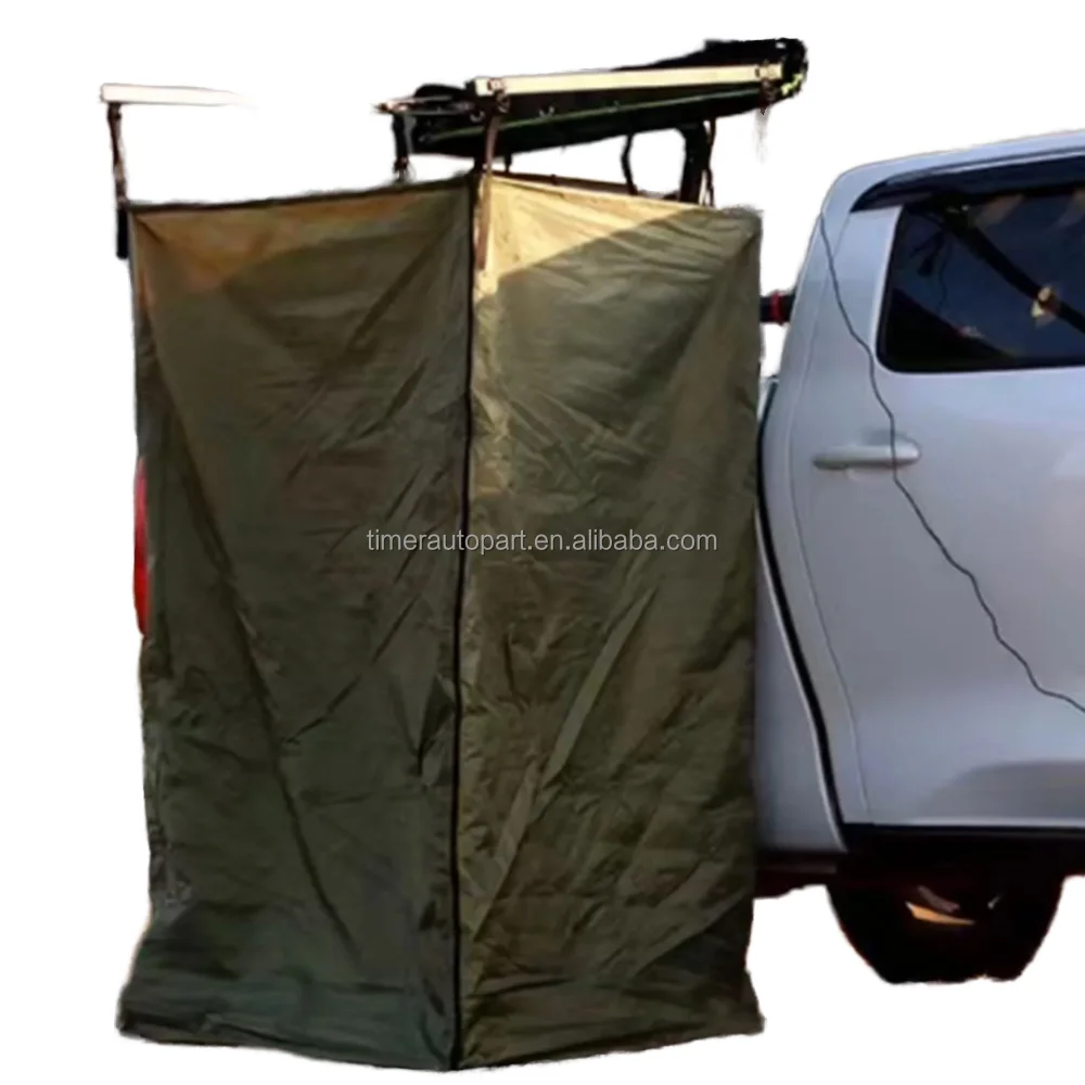 Portable Outdoor Foldable Shower Tent with LED Strip Light and Waterproof Fabric view 3