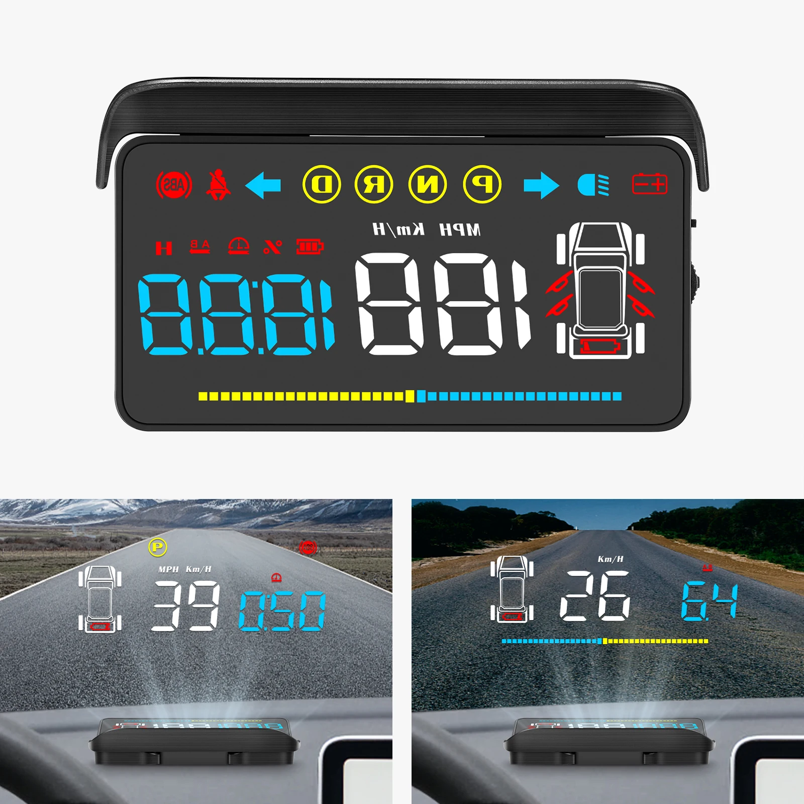 WiiYii Factory Direct 4-inch LED GPS Head-Up Display Speedometer Auto Meter Type-C Connection for Tesla Model 3/Y Model T4 view 6