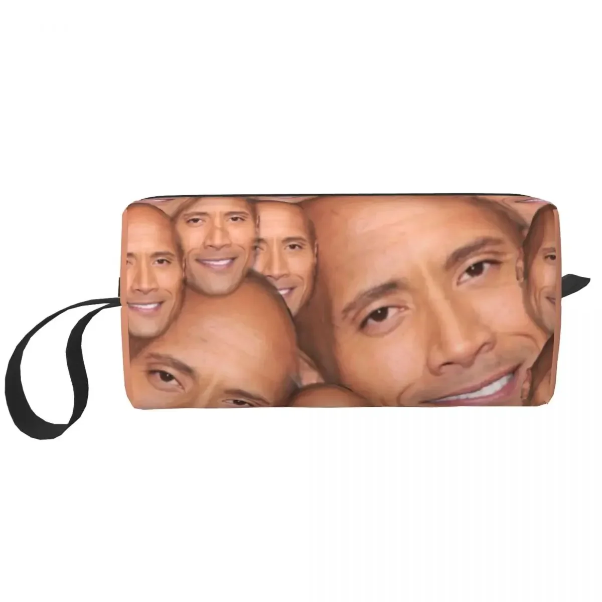 

The Rock Face Dwayne Makeup Bag For Women Travel Cosmetic Organizer Fashion American Actor Johnson Storage Toiletry Bags