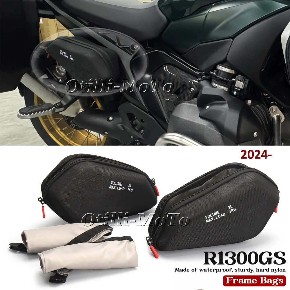 Motorcycle Side Rack Frame Bag Waterproof Tool Bag For BMW R 1300GS r1300gs R1300 GS R1300 GS 2023-2025 Storage Bag Side Bag