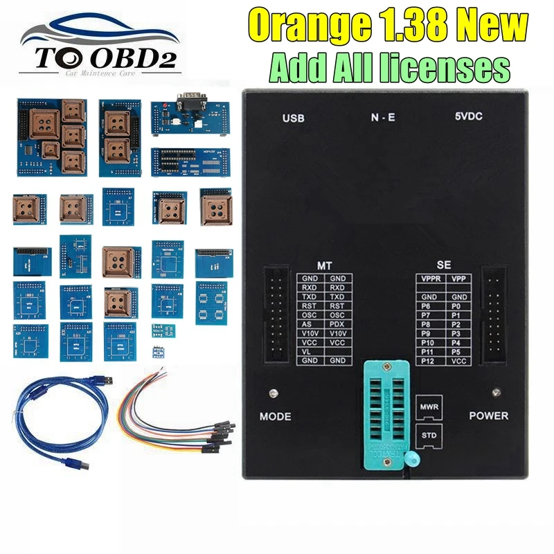 V1.42 V1.38 licenza completa Orange5 programmatore prezzo più basso OEM orange5 con adattatore completo programmatore orange5 arancione di alta