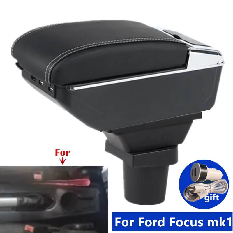 

For Ford Focus Armrest Box For Ford Focus mk1 Car Armrest box Center Storage box Interior Dedicated Retrofit Car Accessories