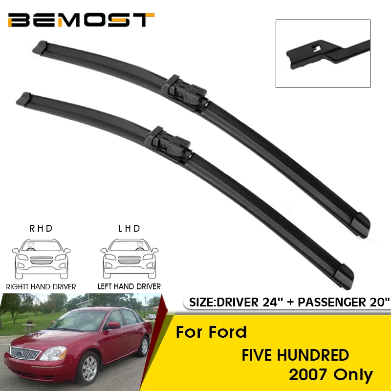 Car Wiper Blades For Ford Five Hundred 2007 Only Windshield Windscreen Front Window Blades 24