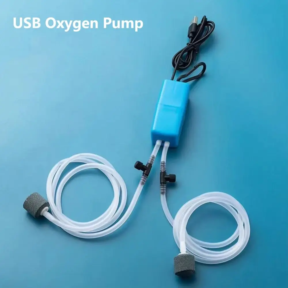 Portable USB Aquarium Filter with Air Stone Silent Oxygen Pump High Energy Efficient Fishing Tank Accessories Aquarium Air Pump