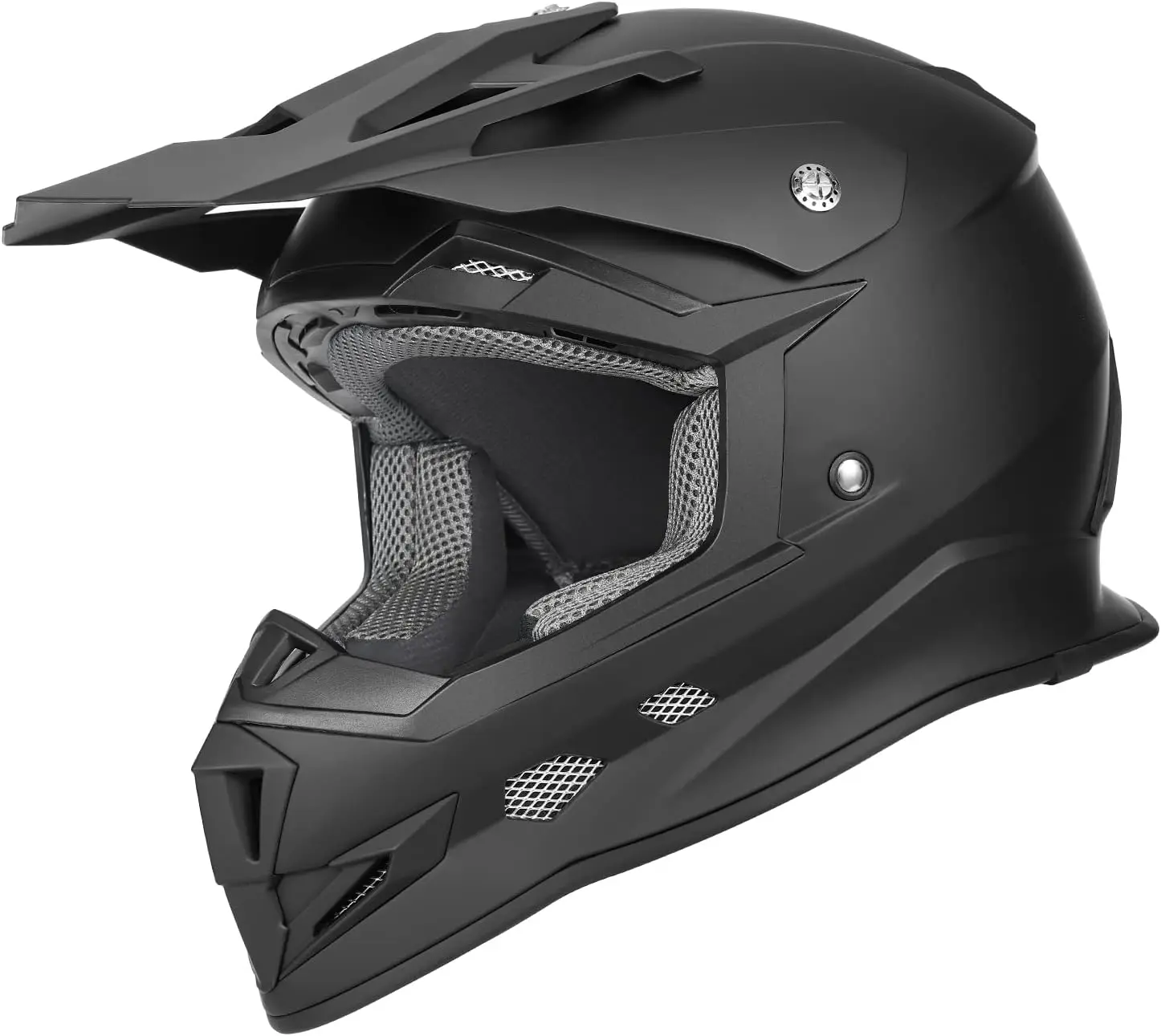 

GX23 Dirt Bike Off-Road Motocross ATV Motorcycle Full Face Helmet for Men Women, DOT Approved (Matte Black, Large)