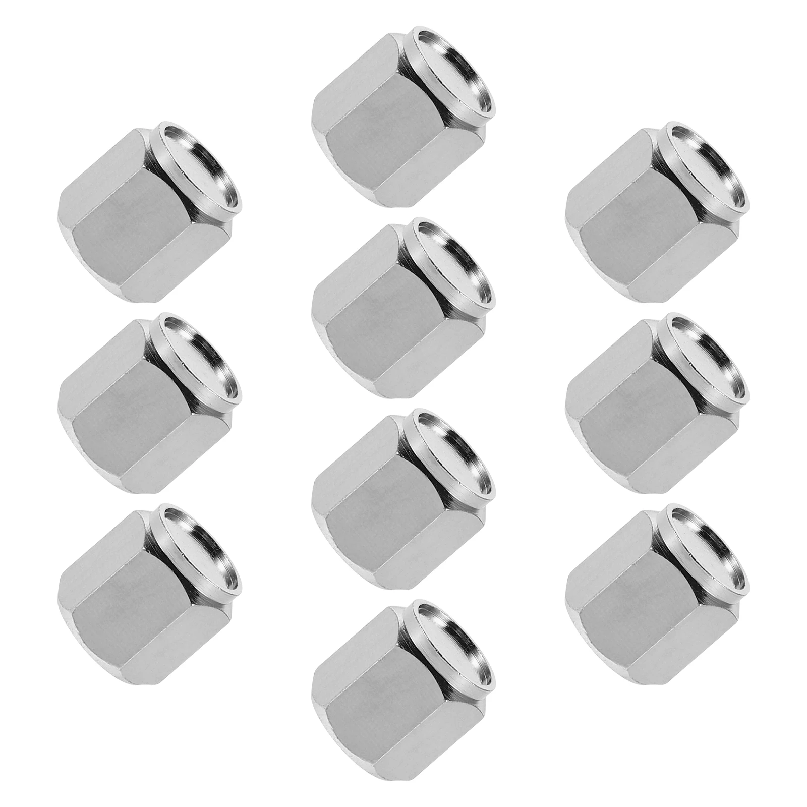 

10pcs Tire Caps Metal Dustproof Car Truck Suv Motorcycle Valve Stem Covers Locking Brass Wheel Valve Cap Weather Resistant Stem