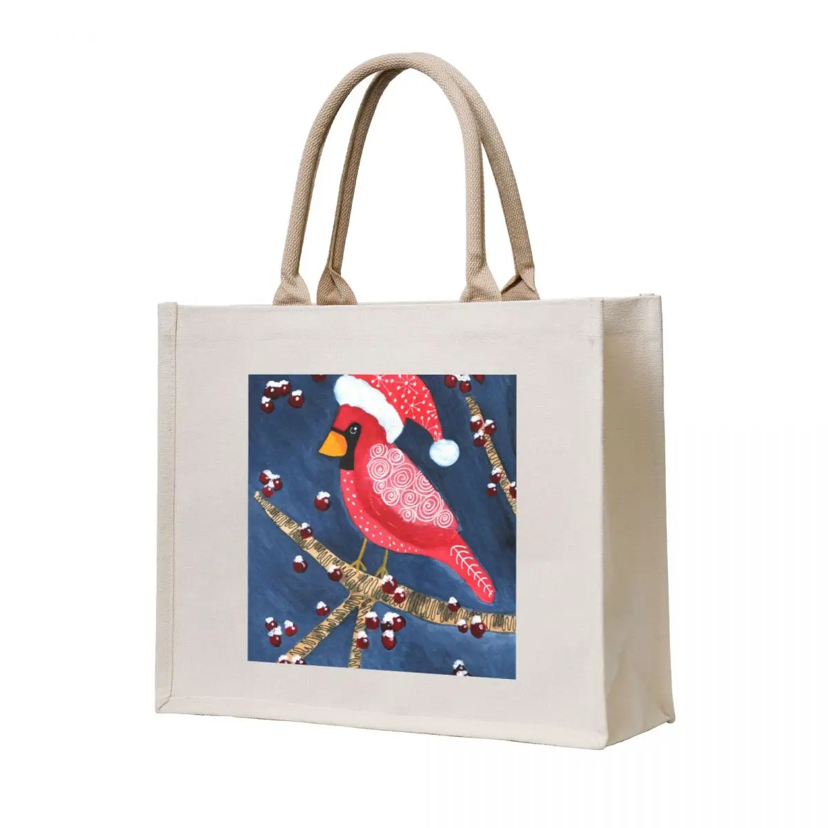 

Santa Cardinal Tote Bag Lady bag tote bags cloth bags foldable reusable bag large tote