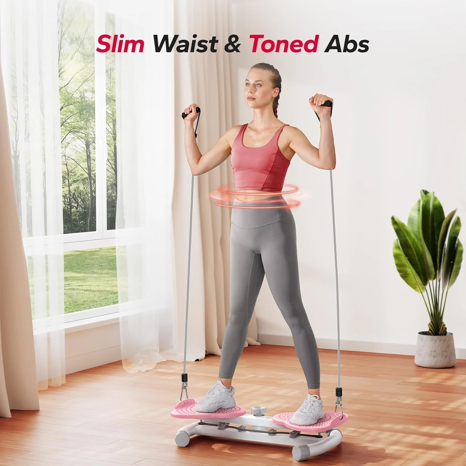 

Waist Twister, Ab Machine with 300 lbs Weight Capacity, Abs Workout for Slim Waist and Core Ab Exercise