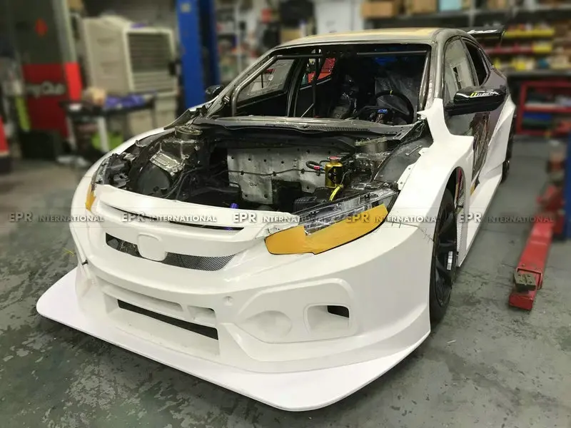

Для Civic FK7 TCR Type широкая губа переднего бампера