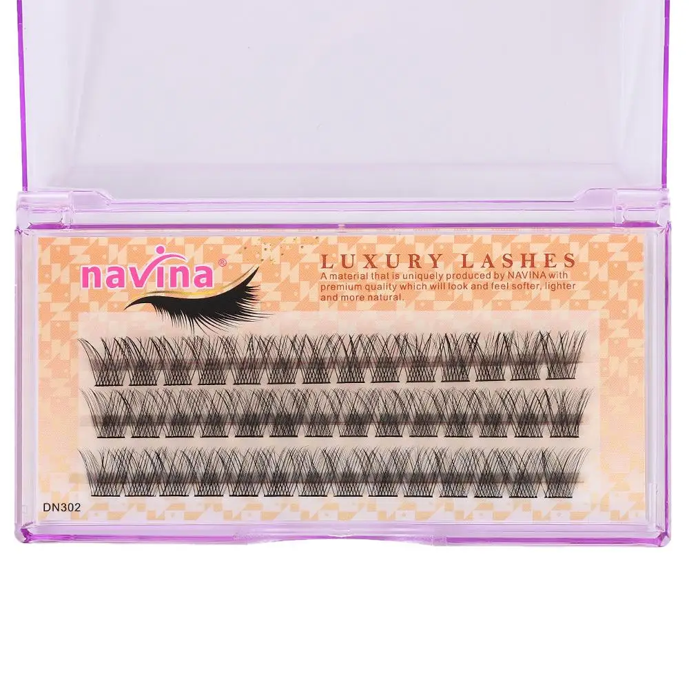 42 Cluster /box 0.07 Thickness False Eyelashes Natural Long Knotted/Knot Free Russia Premade Volume Fans C Curl Handmade