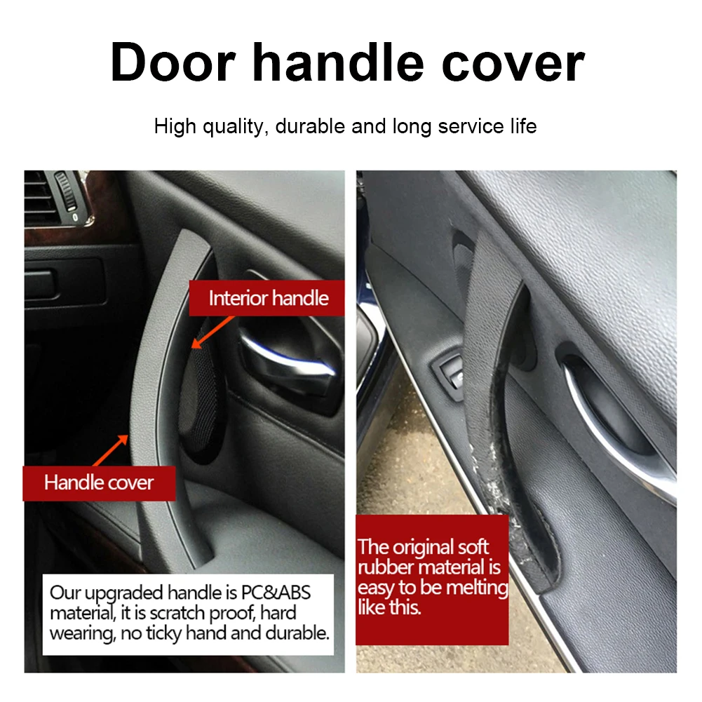 Auto-Innengriff Türverkleidung Zierleiste Grau Beige Schwarz Links Rechts für BMW 3er E90 E91 316 318 320 325 328 – Detail 5
