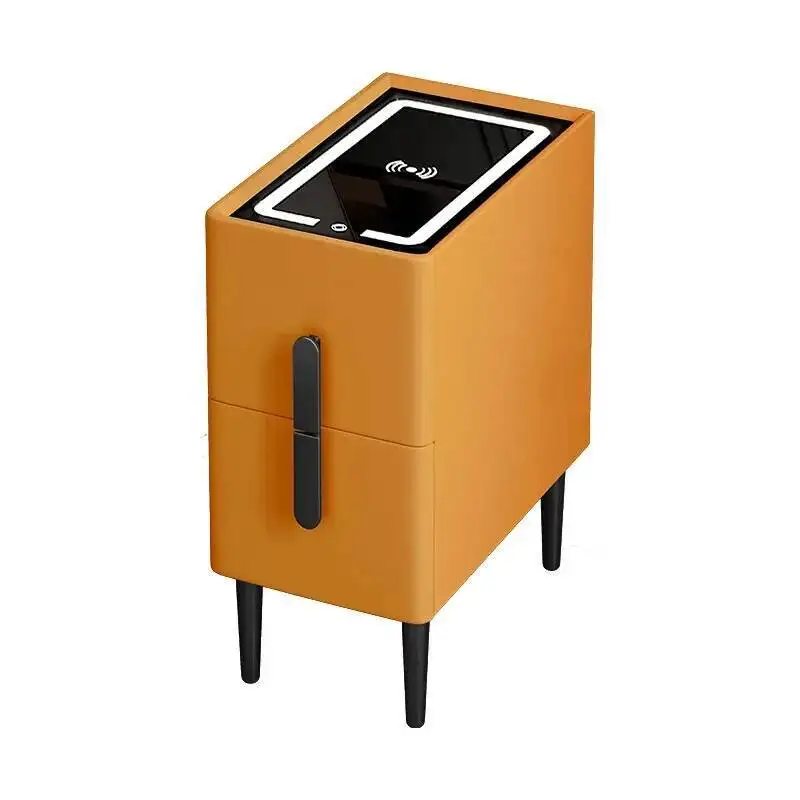 Fingerprint Pretty Wood Modern Nightstands Bedroom Minimalist Aesthetic Smart Storage Nachttisch Small Furniture Bedside Table