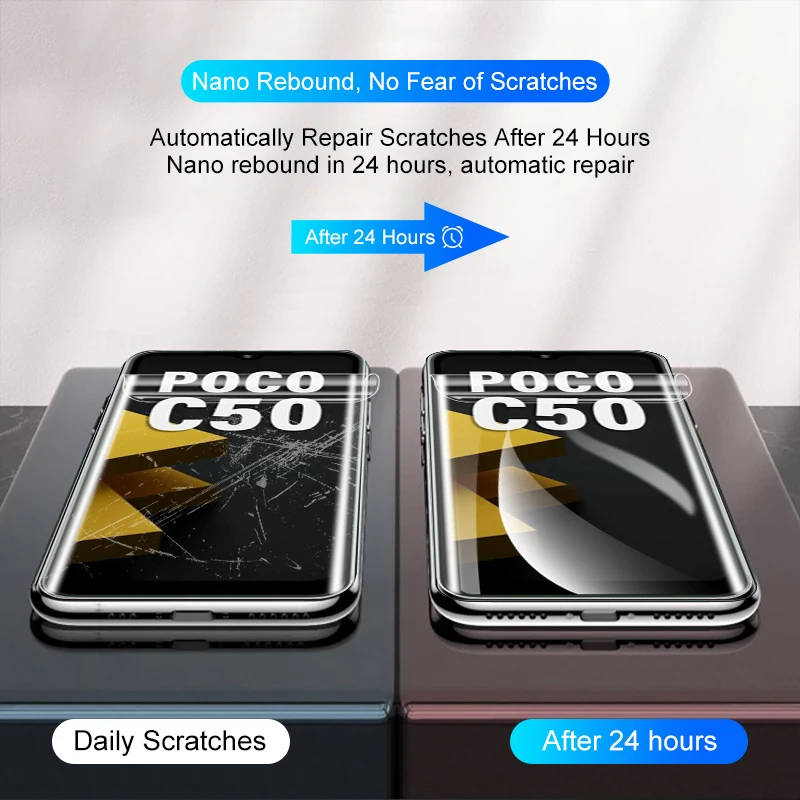 6in1 Hydrogel Weichen Film Für Xiaomi Poco C50 6,52 zoll Kamera Objektiv Protector Wenig Poco C50 c 50 50c pococ50 4G Schutz Film