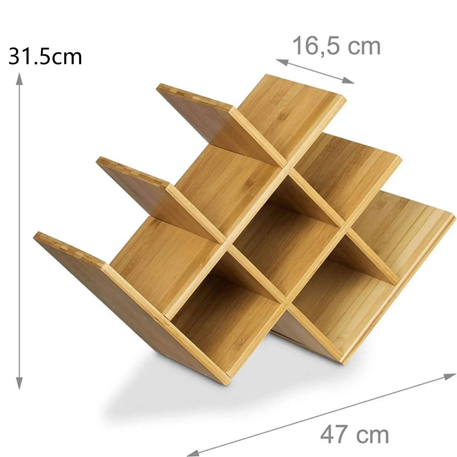 Wooden Wine Rack Bottle Organizer Holder for Countertop Cabinet Decorative