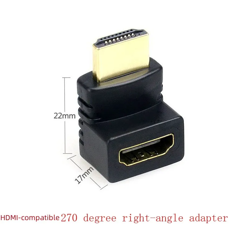 HDMI-compatible 90 degree right-angle adapter HDMI-compatible 270 degree HDMI-compatible male to female HD elbow connector