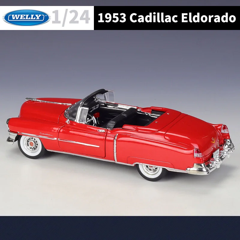Welly 1:24 Cadillac Eldorado alliage modèle de voiture de sport en métal moulé sous pression classique rétro vieille voiture véhicules modèle Simulation enfants jouets cadeau